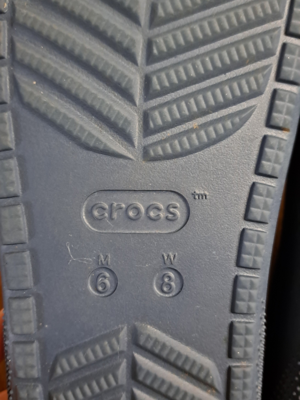 CROCS Navy Slide Sandals with Dual Straps - Picture 6 of 6
